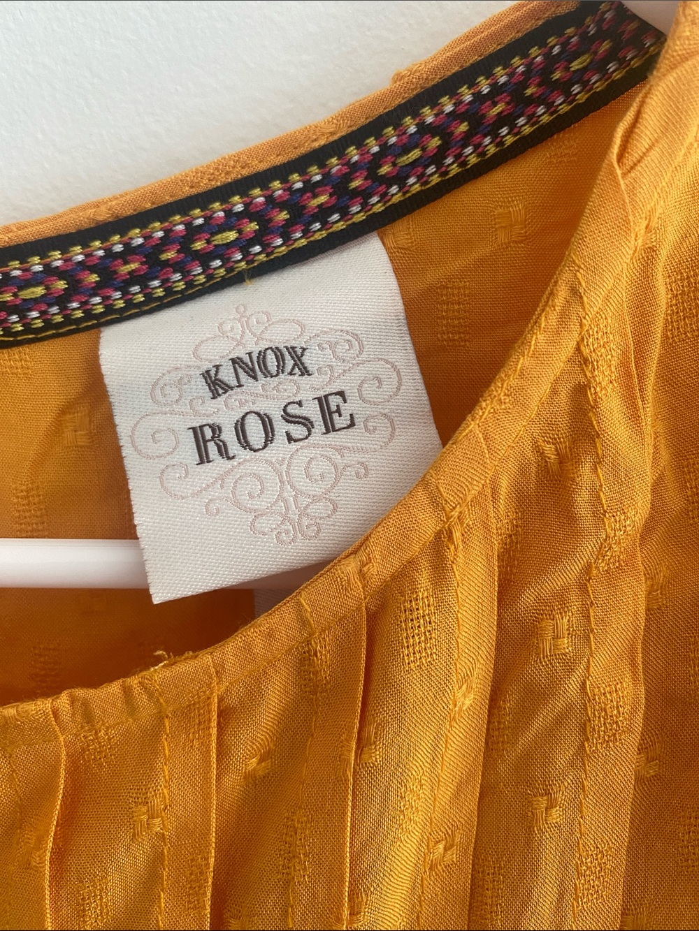 NWT Knox Rose Peasant Tiered Blouse Sunshine Yellow Size SMALL - Picture 4 of 10